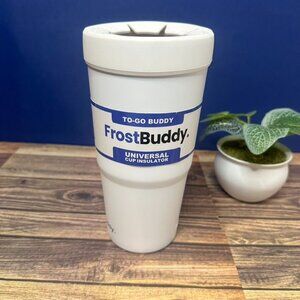 NWT FrostBuddy Universal Cup Insulator To Go Buddy ONE SIZE (White) 12-32oz